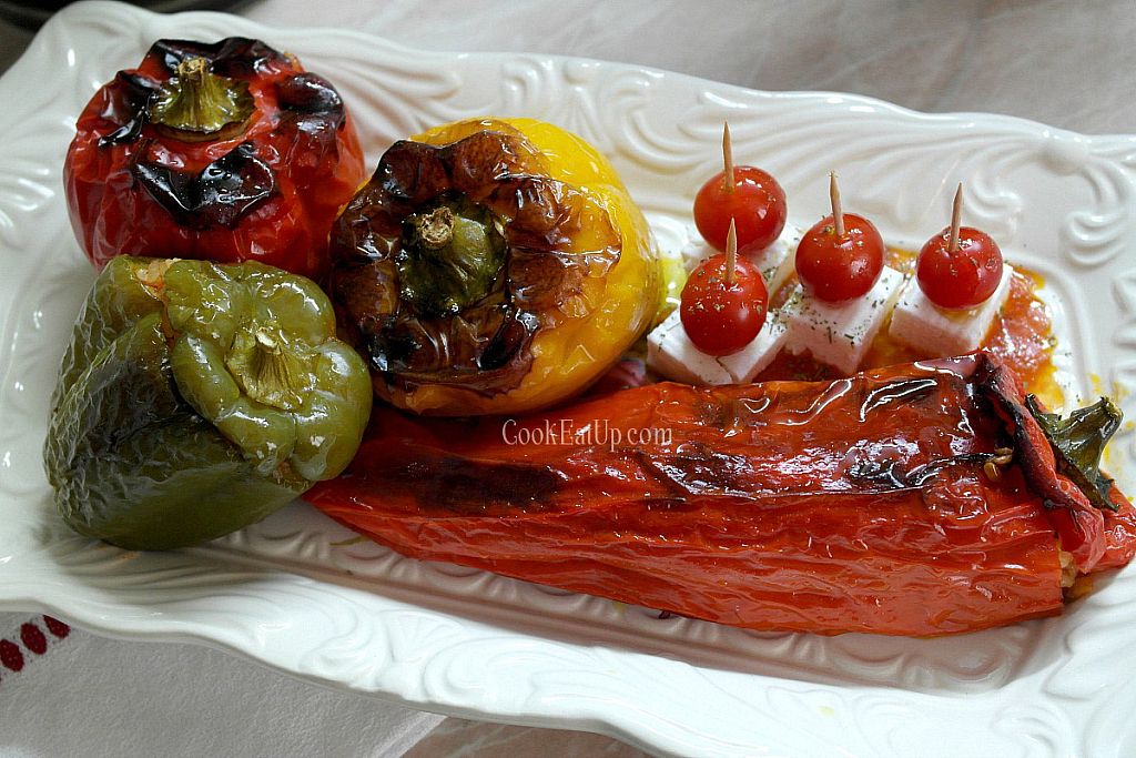 Greek Stuffed Vegetables with Rice and Fresh Herbs<br /><span class='sec-title-text'>"Orphan" Gemista</span>
