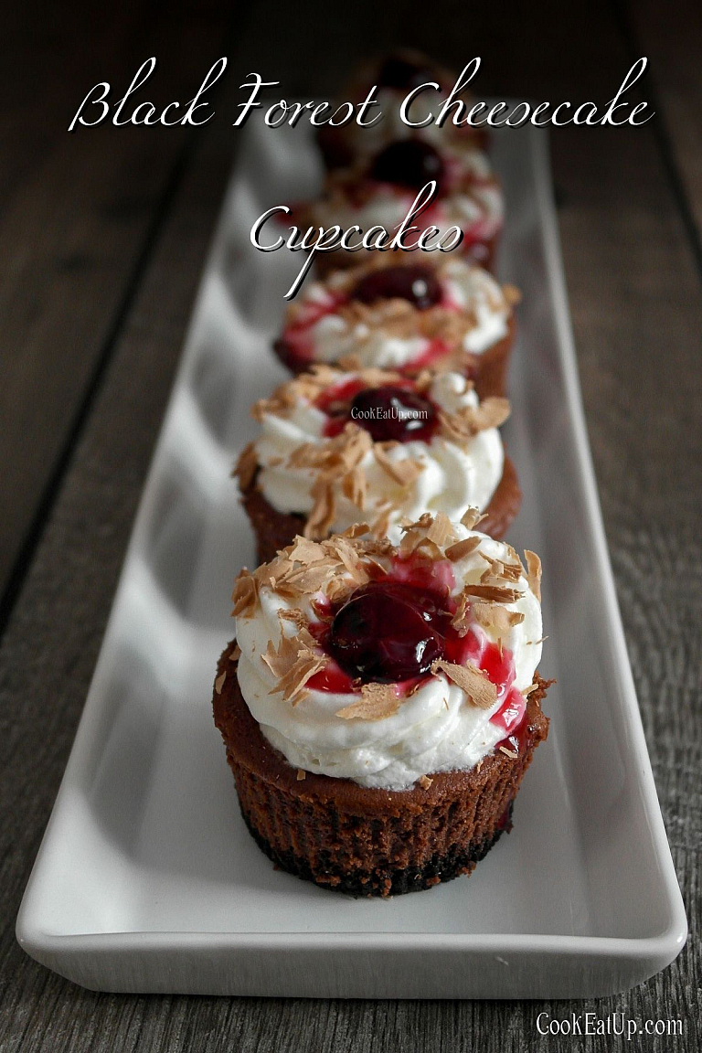 Black Forest cheesecake cupcakes recipe