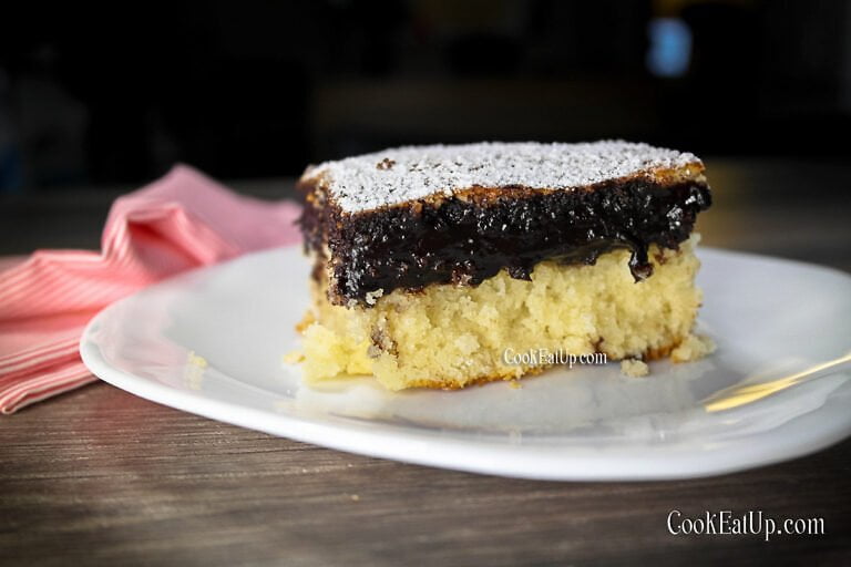 Κέικ με ινδοκάρυδο και κρέμα σοκολάτας, χωρίς μίξερ